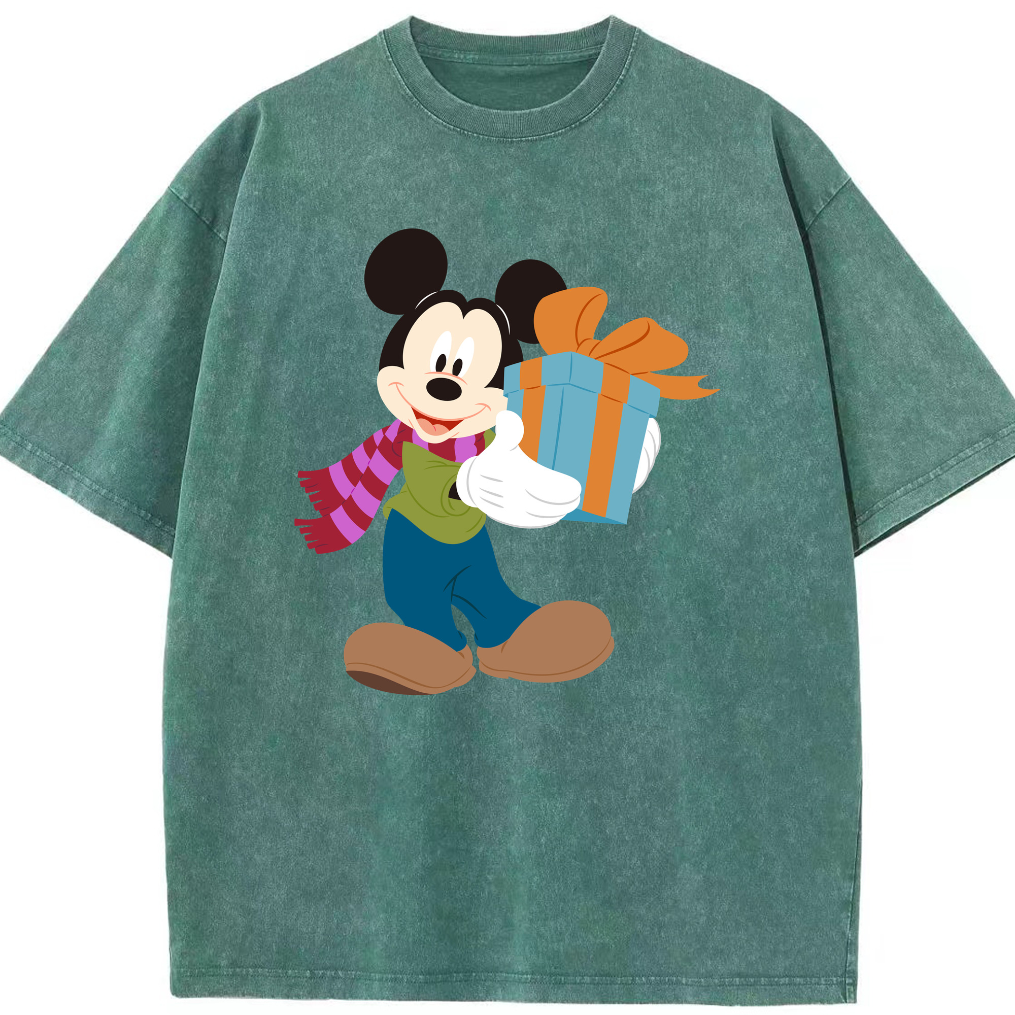 （画像用） ミッキーマウス Mickey Mouse 綿100% ヴィンテージ風 半袖Tシャツ（フロントプリント）
